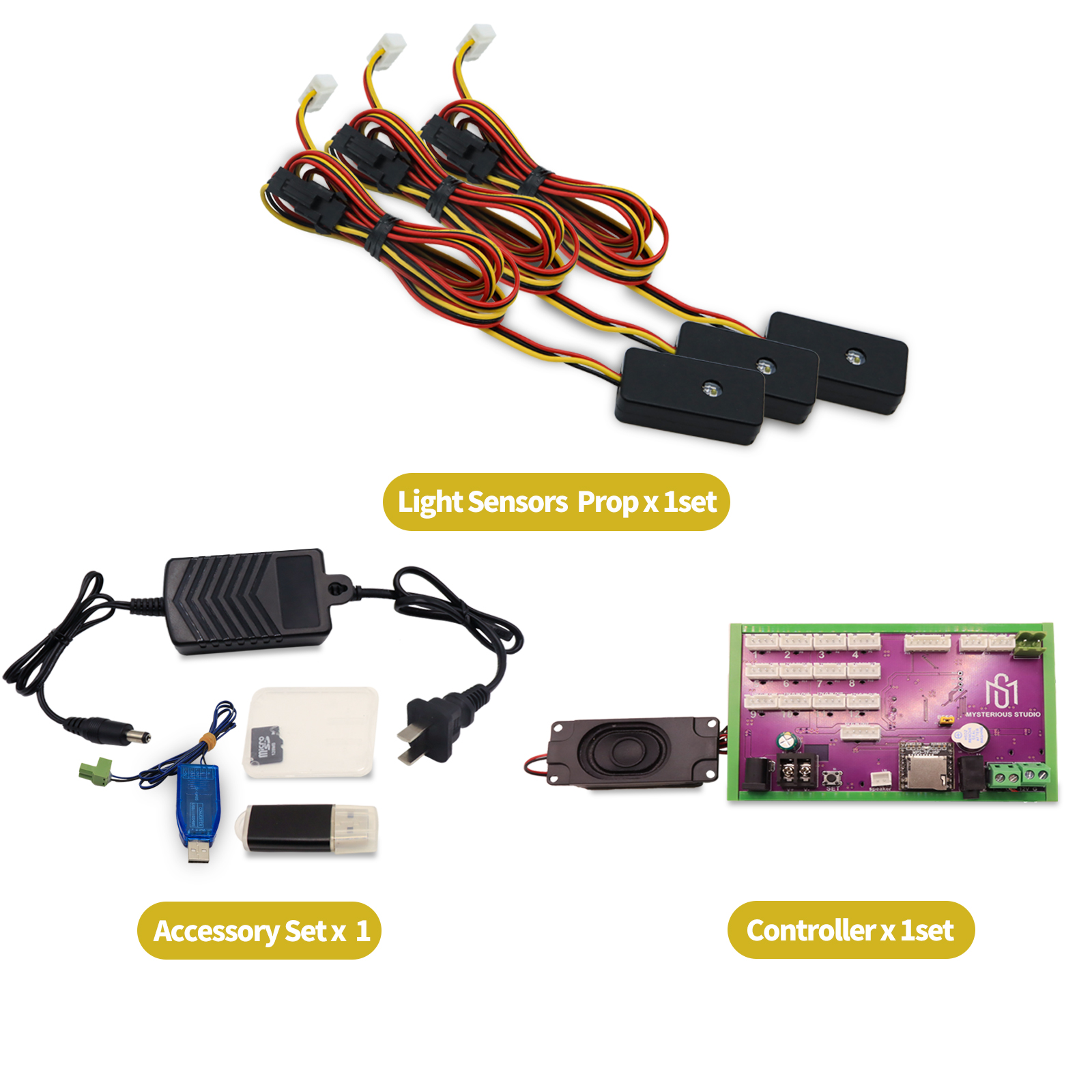 Mysterious Studio Secret Room Escape Game Mechanism Props Electronic Puzzle Real Life shooting the light sensors