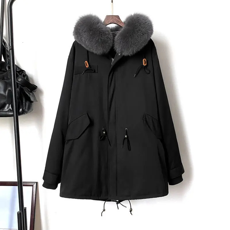 Men's Fur Faux Long Coat Winter Women Middle Length Removable Woman 2023 False Mink Velvet Korean Autumn Clothe Rex 231205