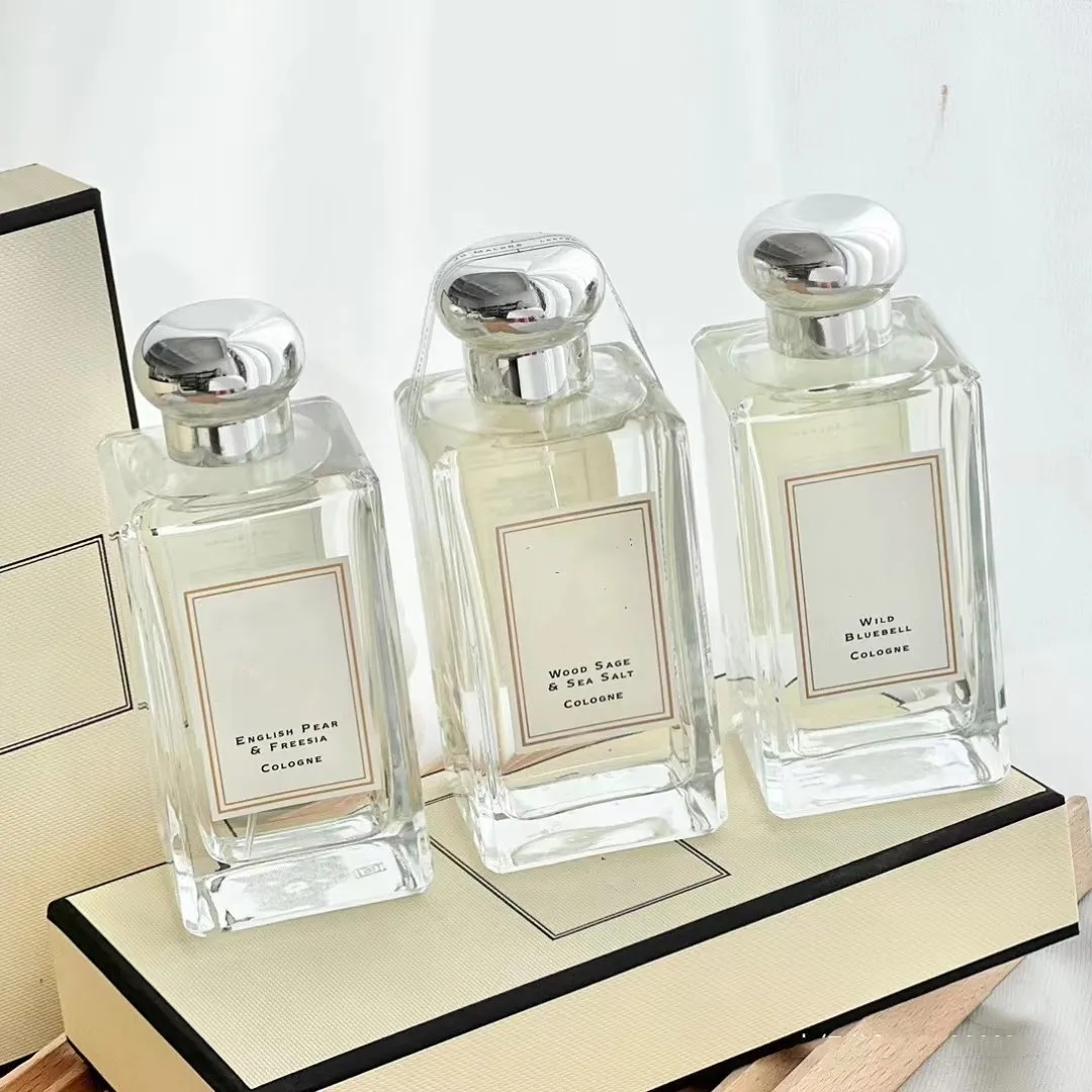 Promotion Londres Parfum 100ML Anglais Poire Sel de Mer Mûre Sauvage Bluebell Rouge Rose Lime Basil Mandarine Cologne parfum parfums longue odeur
