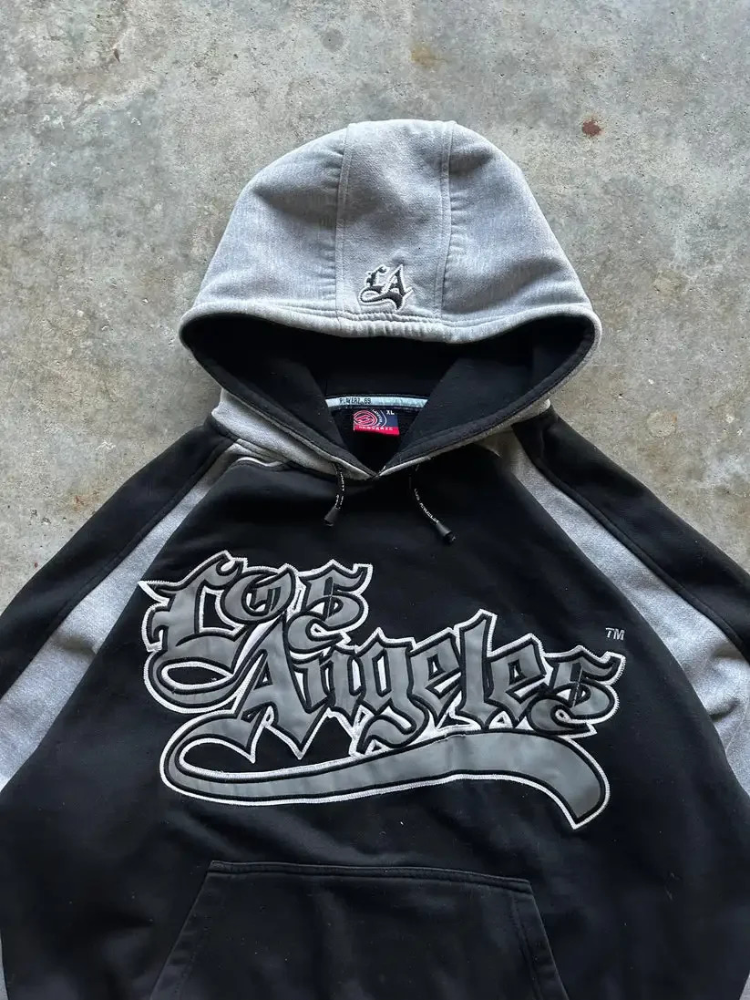 Men's Hoodies Sweatshirts Streetwear Y2K Hoodie Sweatshirt Men Harajuku Hip Hop Letter Graphic Embroidery Oversized Pullover Hoodie Goth Tops Clo
