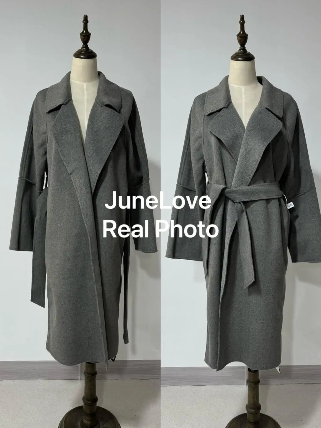 Women's Wool Blend's Trench Coats Cashmere Windbreaker Jackets Elegant Turn Down Collar Loose Style Woolen Overcoat With Belt Long 231206