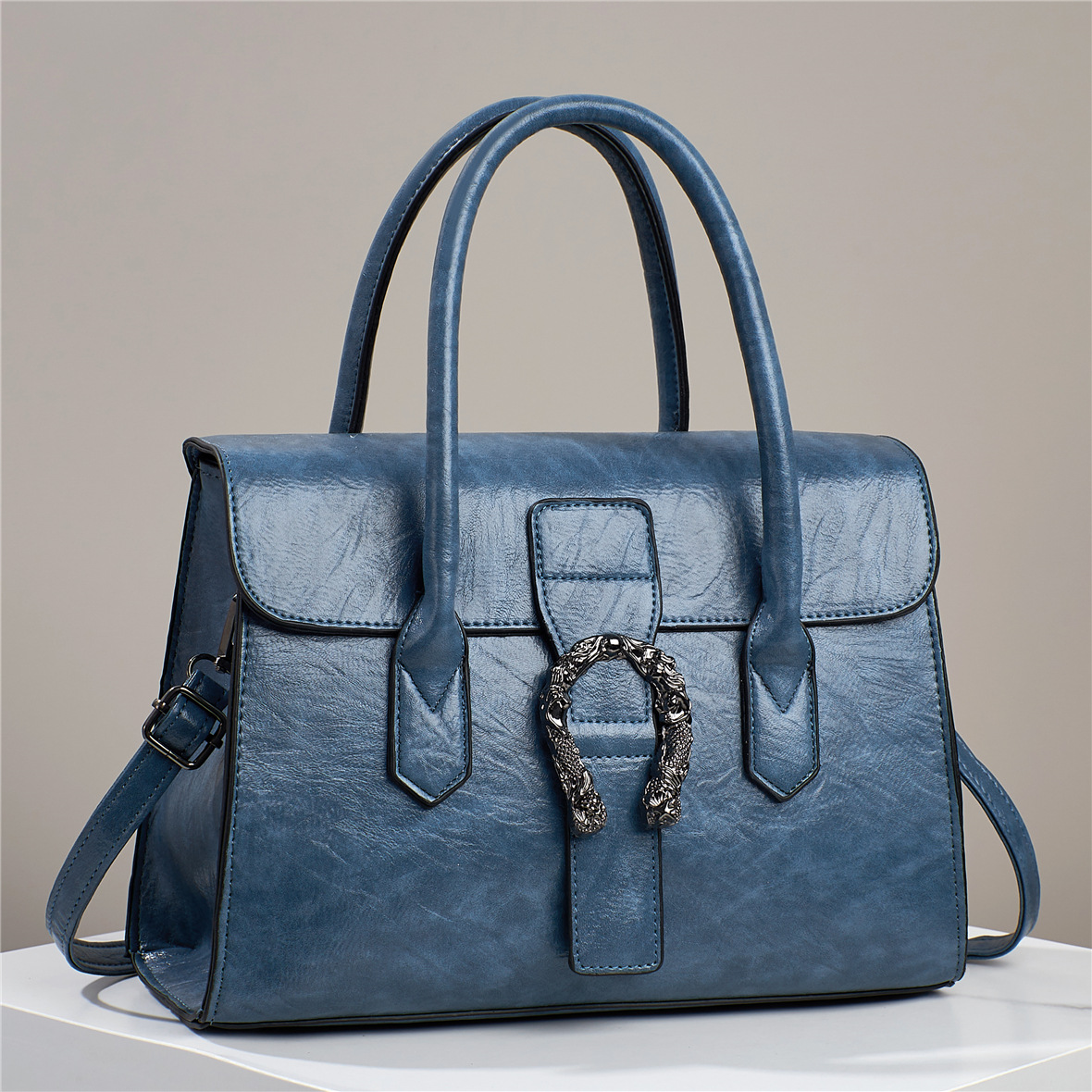 Ladies bags 7 classic crocodile handbag with elegant colors large-capacity thickened embossed leather tote bag this year's popular solid col