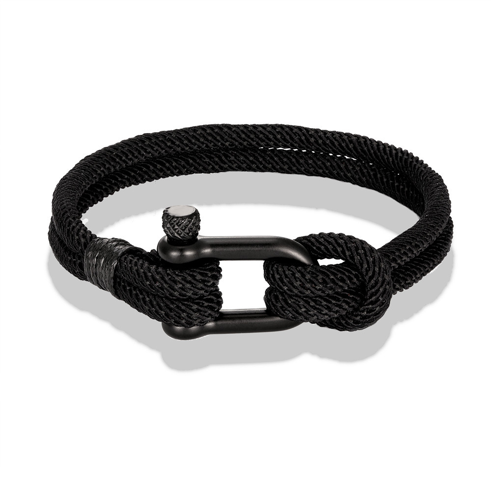 Handmade Rope Bracelet for Women Men Adjustable Black Red Rope Bracelets Outdoor Camping Rescue Survival Bracelet Sport Jewelry Gift Wholesale Price