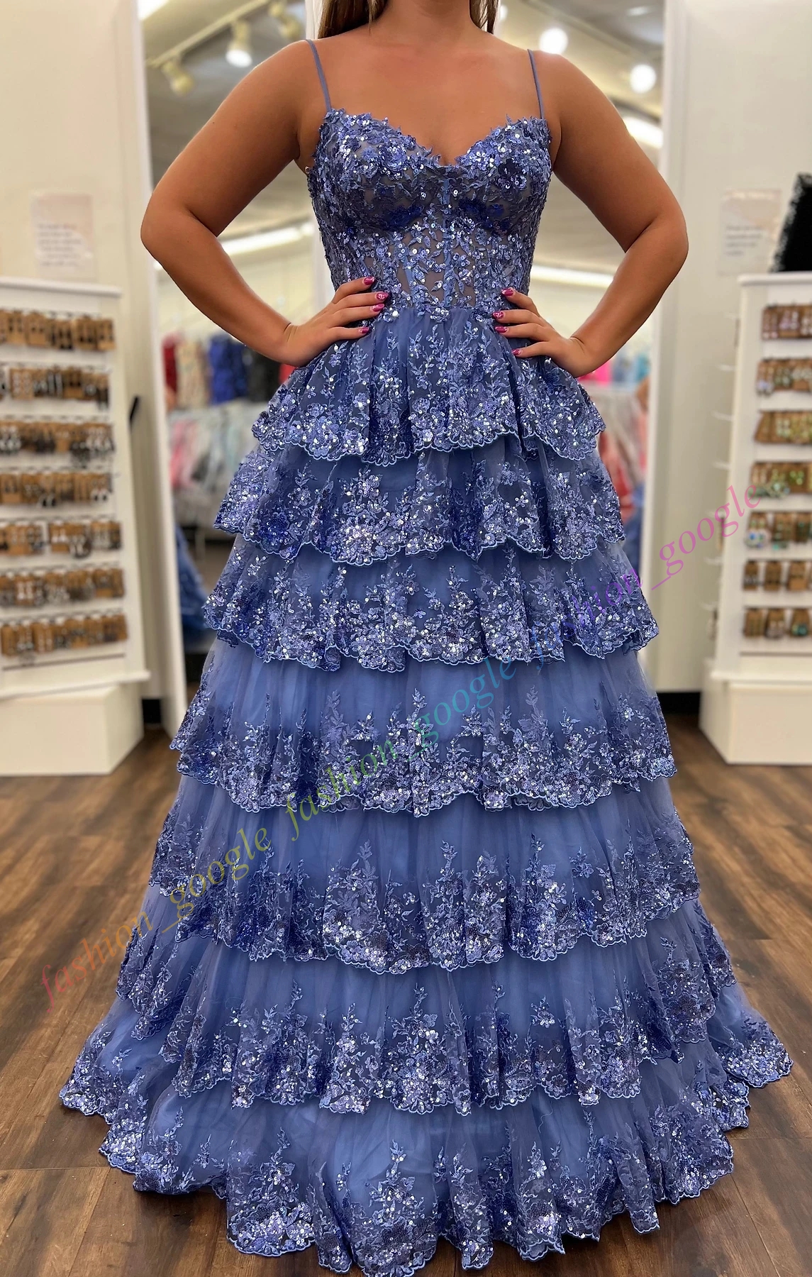 Sparkling Formal Party Dress 2k26 Ruffles Beaded Sequin Skirt Preteen Lady Pageant Showstopper Prom Evening Event Hoco Gala Graduation Dance Gown Cors