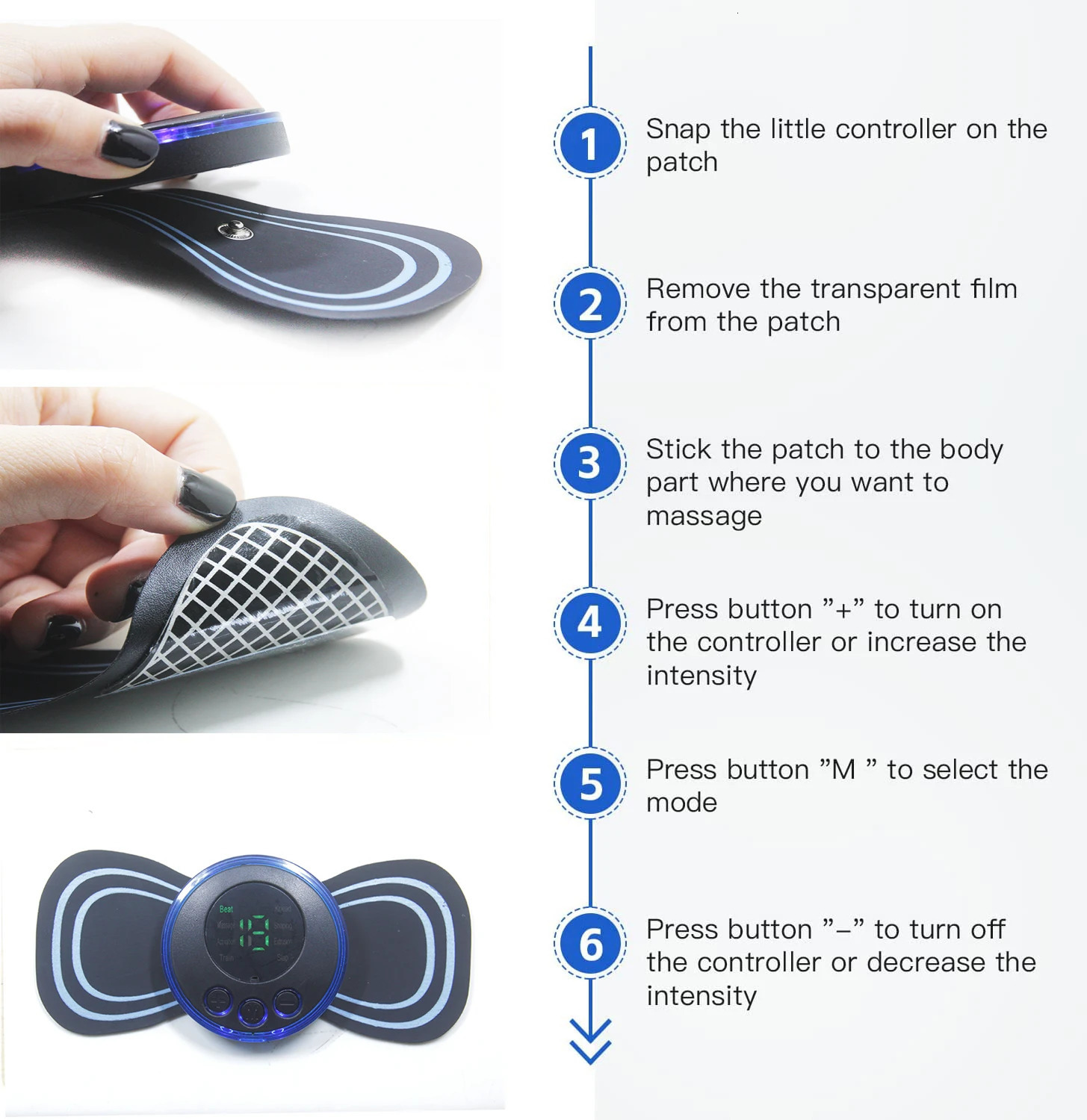 Foot Massager Intelligent EMS Massage Foot Pad Neck Vertebra Stick Acupuncture and Moxibustion Massage Pen Current Physiotherapy Instrument 231205