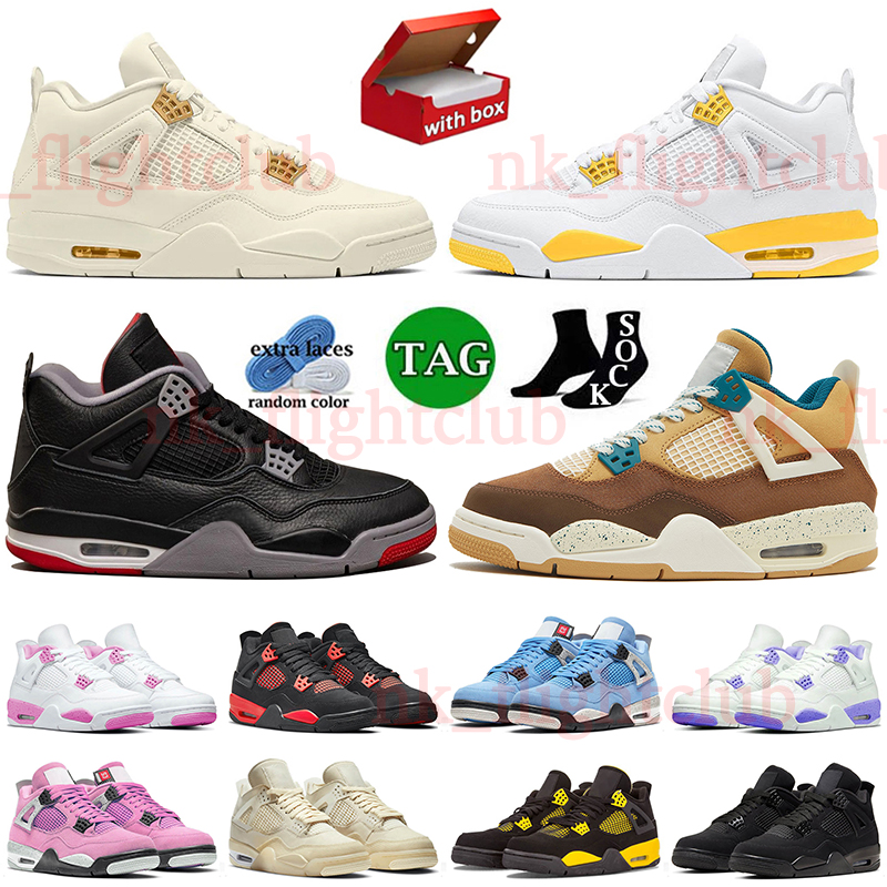 2023 Top quality Jumpman 4 4s OG Mens Basketball Designer skateboard Cacao Wow Military Black Cactus Jack Off Bred Vivid Sulfur Thunder Women Sneakers trainer Dhgate