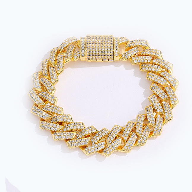 necklace moissanite chain cuban link designer men 14mm wide inlaidpass diamond tester iced out Miami 925 Sterling Silver Fine designer jewelry