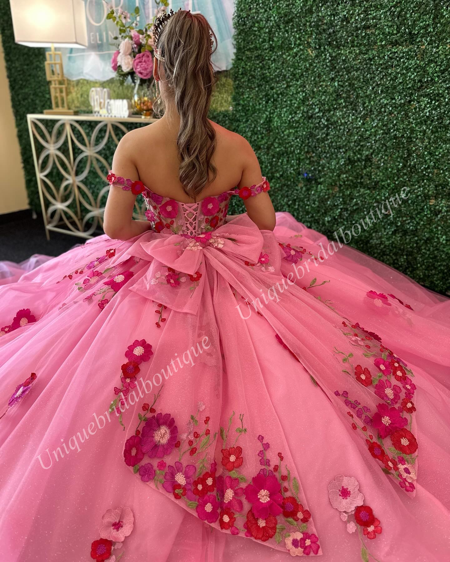 Multicolor Ral Embroidered Quinceanera Dress 3D Lace Detachable Off-Shoulder Quince Ballgown Corset Sweet 16 Birthday Party Vestidos De 15 Anos Charro