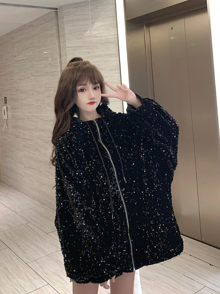 Women s Vests Hooded Jackets Oversized Clothing Trendy Outerwear Loose Thick Adorable Coat Long sleeved Tops Spring Autumn 231207