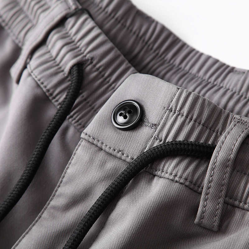 Fleece-lined winter casual men's ankle pants Q231207