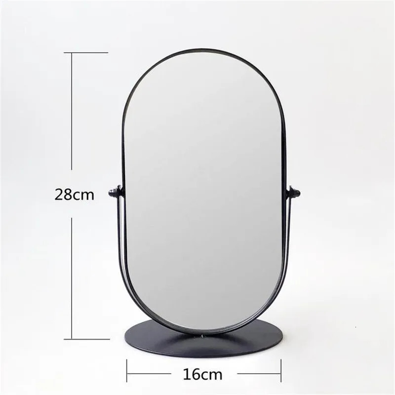 Compact Mirrors Arrival Nordic Style Makeup Mirror Metal Mirror Bathroom Vanity Cosmetic Mirror Table Top Mirrors For Bathroom 20# 231202