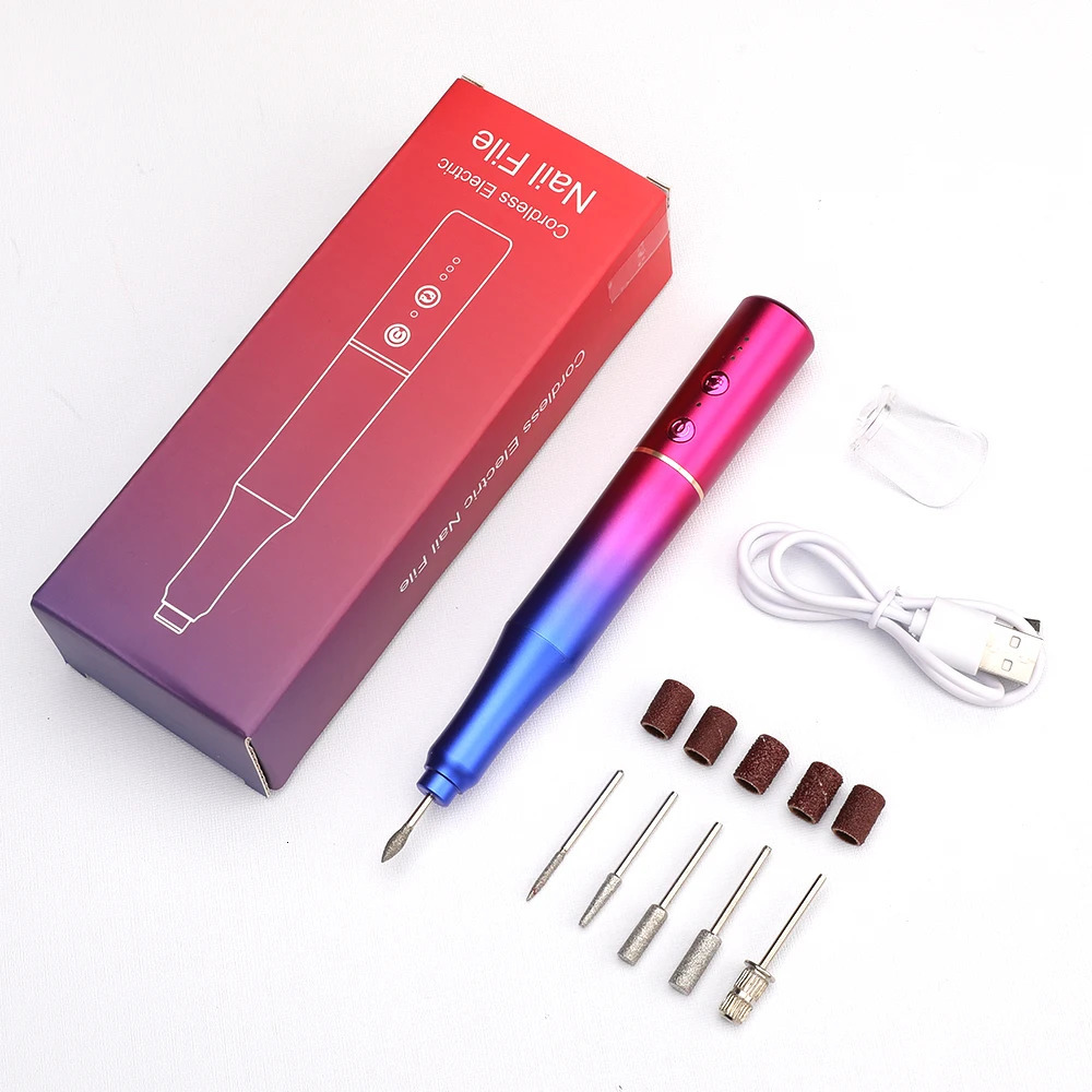 Nail Art Equipment Lnkerco 30000RPM Nail Drill Machine Gradient Color Electric Nail Sander For Manicure Milling Cutter Set Gel Polish Remover Tools 23