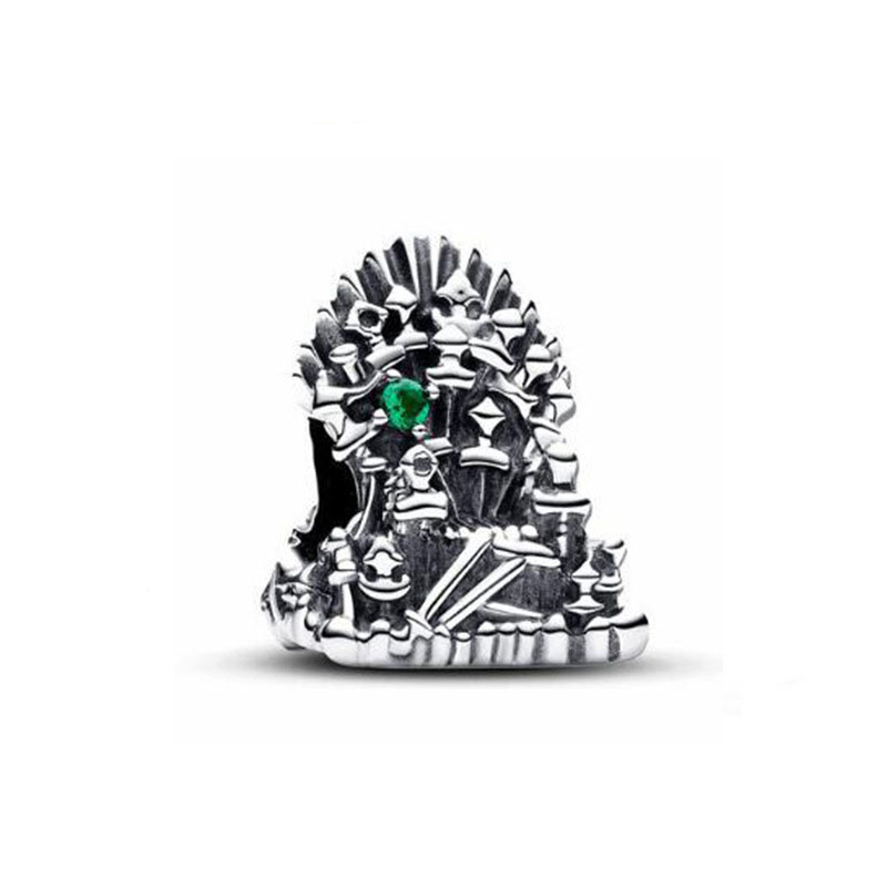 Silver Power Game Dragon House Crown Denise Ghost Ice Wolf Iron Throne Fashion Free DIY Matching Women's Jewelry Charm Free Shipping