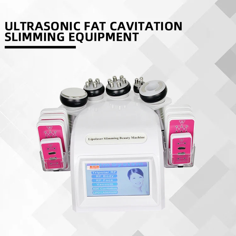 New Arrival 6in1 Cavitation RF Vacuum Lipolaser Slimming Machine 40K Ultrasonic Radio Frequency Skin Tightening Face Lifting Body Shaping Sculpting An