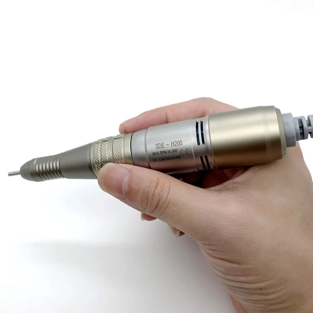 Nail Art Equipment Drill Pen 30000RPM SDE H200 Handpiece For Marathon STRONG210 Control Box Electric Manicure Machine Nails Drill Handle Nail Tool 231