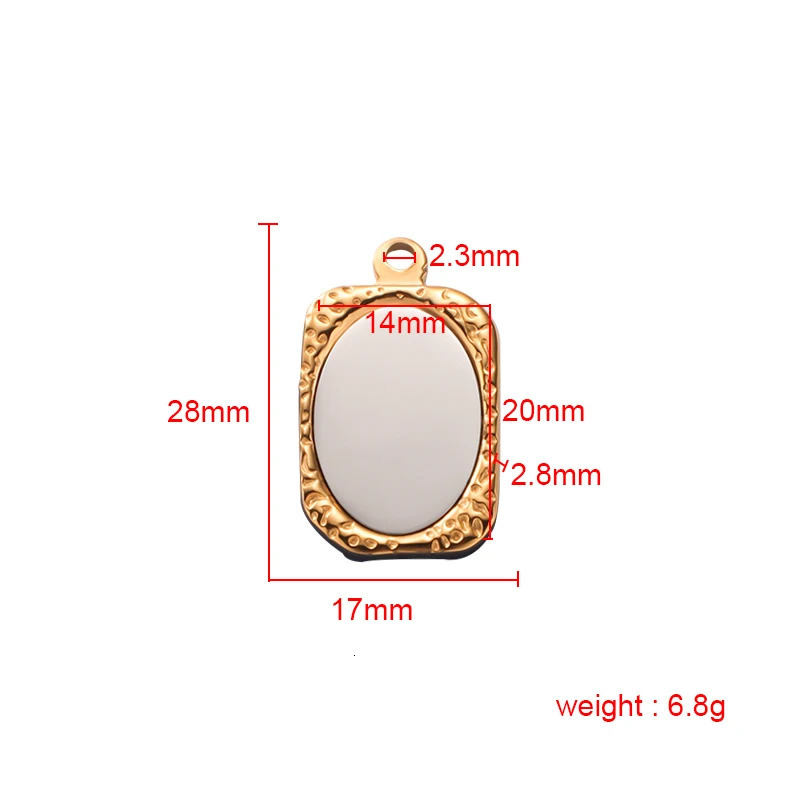 Charms Fnixtar 10pcs Square Mirror Polish Stainless Steel Charm Pendant Accessories DIY Craft Necklace Keychain For Gift Jewelry Making 231206