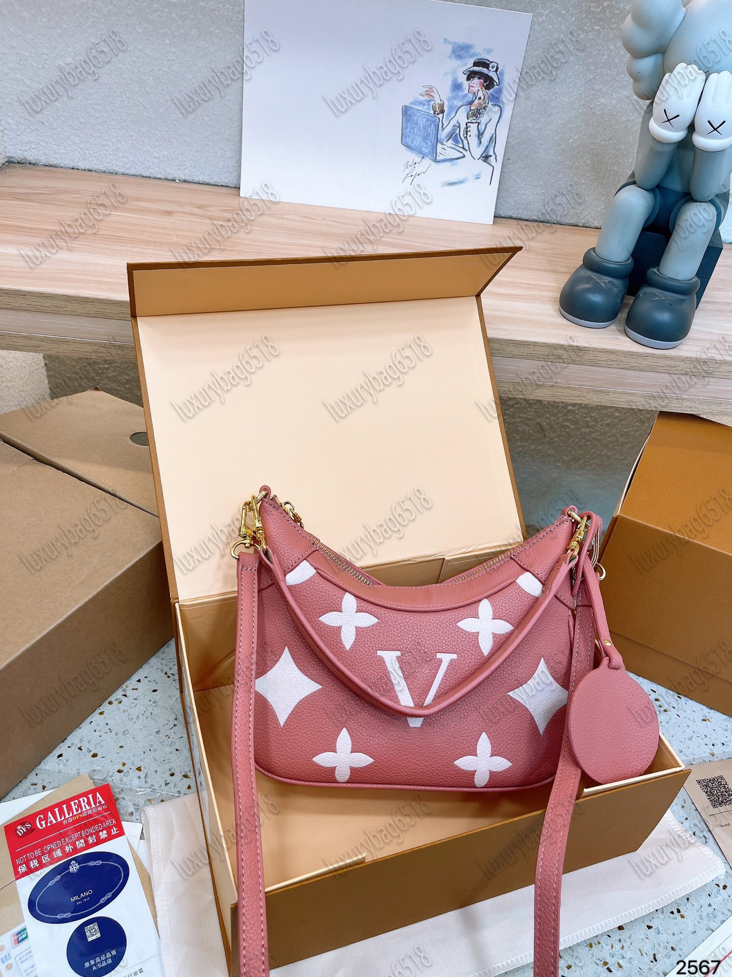 free shipping Womens Genuine Leather shoulder bagatelle bag M46119 Luxury tote crossbody handbag embossed messenger bags M46002 designer satchel clutch hand bags