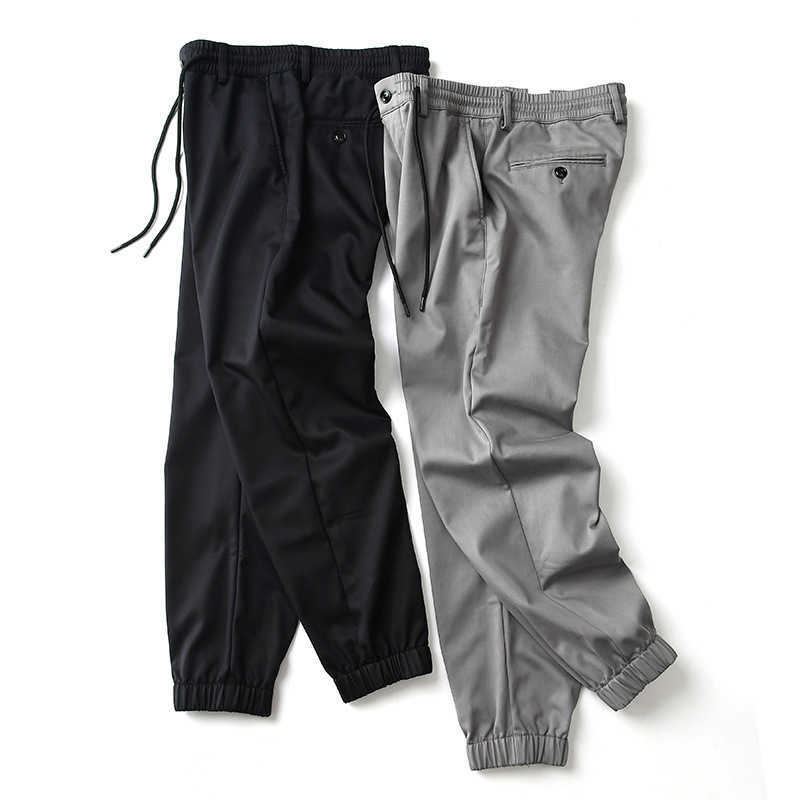 Fleece-lined winter casual men's ankle pants Q231207