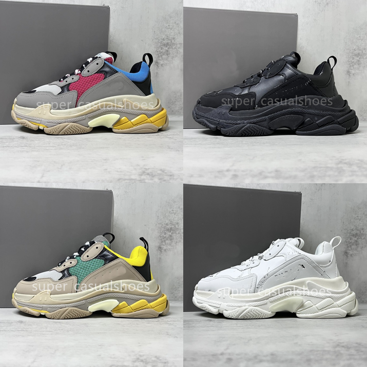 Classic Triple S Designer shoes Paris 17 FW Men Casual Trainers Shoes Women Daddy Shoe Platform Sneakers High quality Thick bottom running Sports