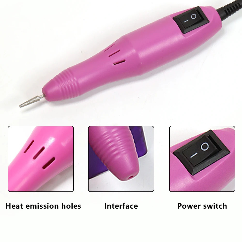 Nail Art Equipment LINMANDA Professional Manicure Drill Machine Set Nail Files Drill Bits Gel Polish Remover Tools Low Noise Cutters Nail File Kit 231