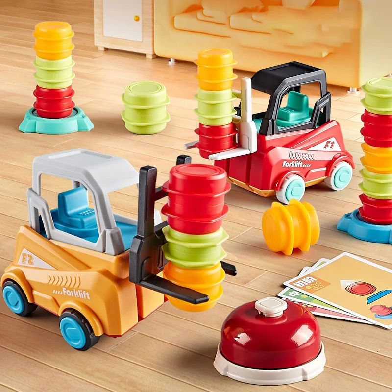 Cups Dishes Utensils Crazy Forklift Educational Toys Training Ability Respond Interactive Games Suit Early Parent Child Matching Toy 231207