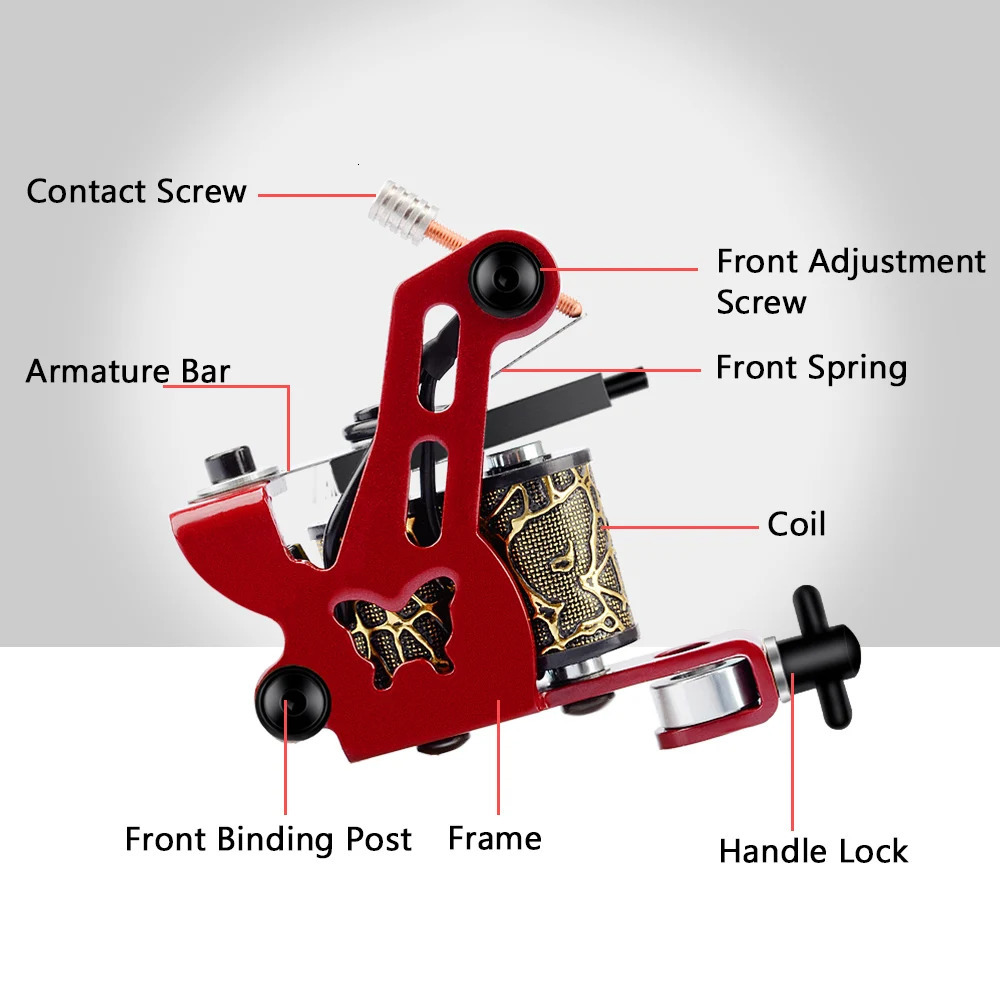 Tattoo Guns Kits Phoenixy Tattoo Machine Gun Kit Power Supply 20 Color Inks Permanent Pigment Needles Complete Tattoo Body Art Tools Starter Set 23120