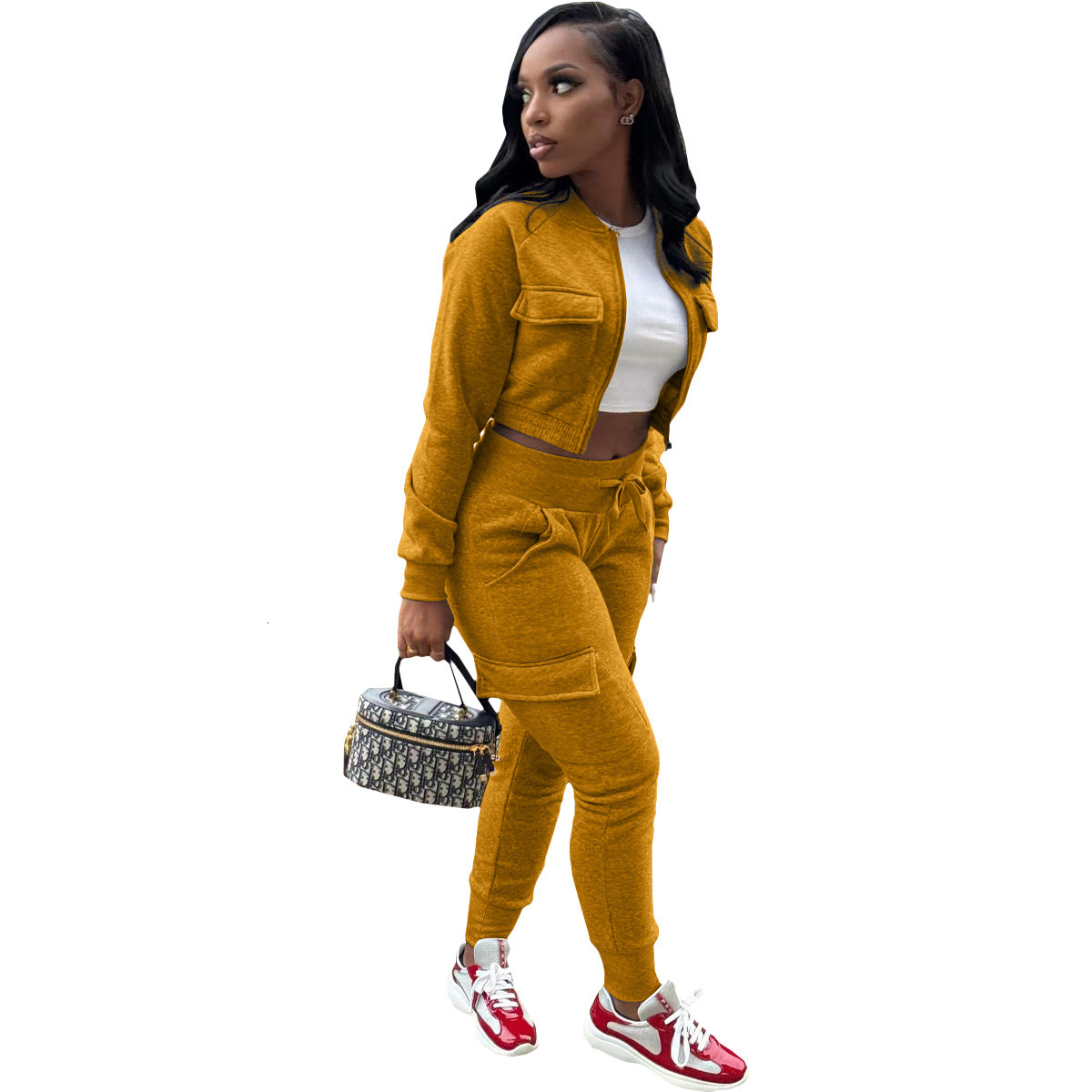 Tracksuit Women Winter Two Piece Set Sportswear Sexy Outfit Home Clothes Female Loungewear Warm Suit Casual 25404P 210712 - view 9