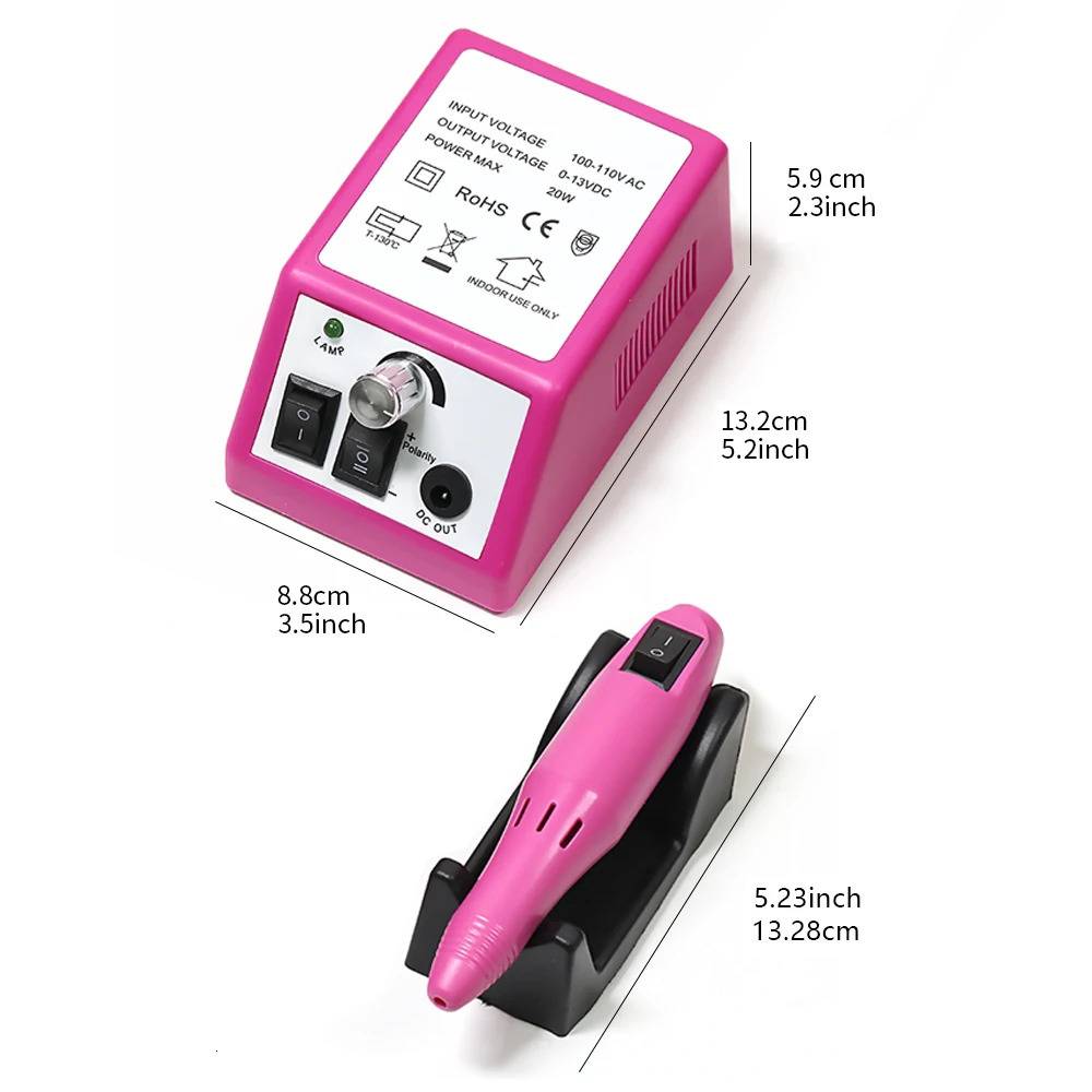 Nail Art Equipment LINMANDA Professional Manicure Drill Machine Set Nail Files Drill Bits Gel Polish Remover Tools Low Noise Cutters Nail File Kit 231