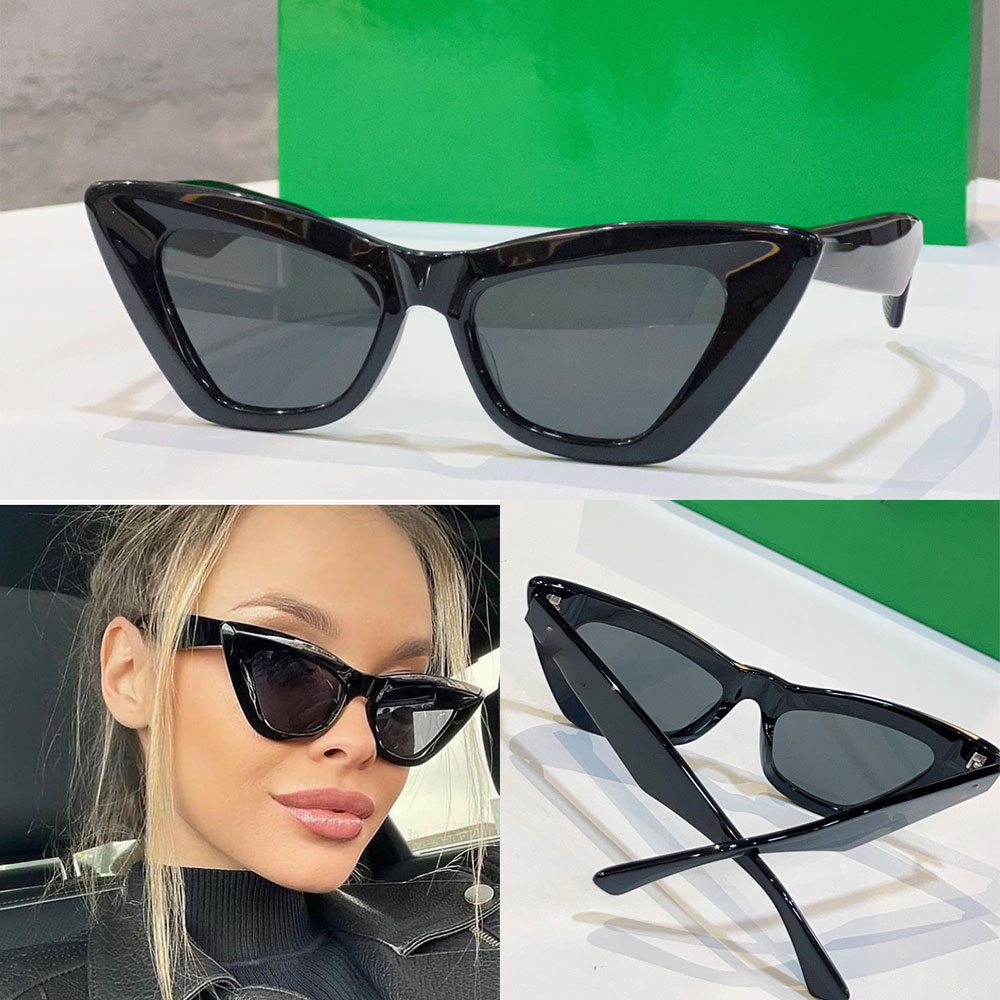 Designer cat eye sunglasses Fashionable women acetate cat eye black frame Classic outdoor party sunglasses for women Occhiali da sole Lunettes de soleil 1101