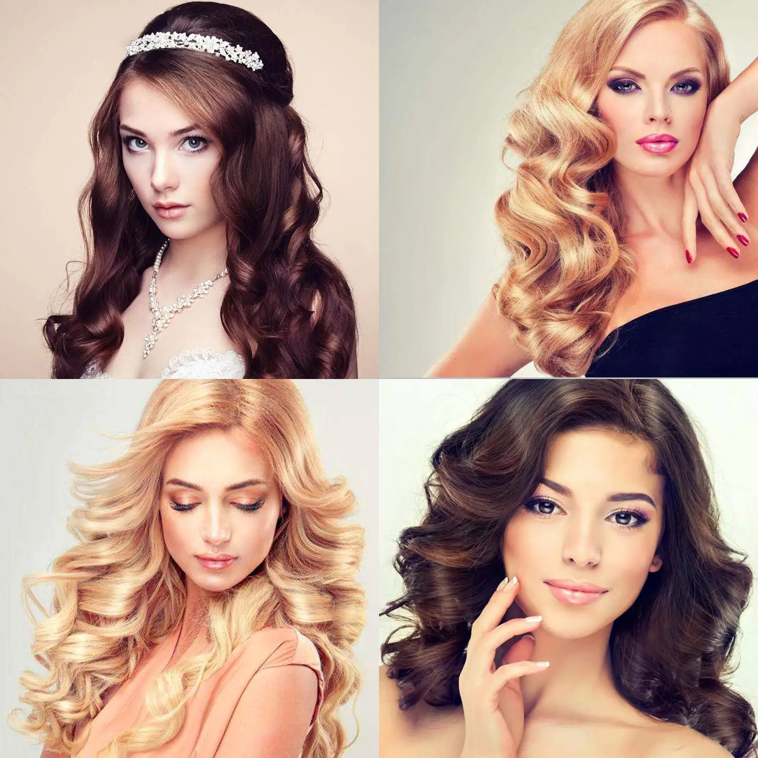 Hair Rollers 40 Pcs Silicone Hair Curlers with Bag and Hairnet Soft Rubber Magic Hair Care Rollers No Heat No Clip for Curlers 231202