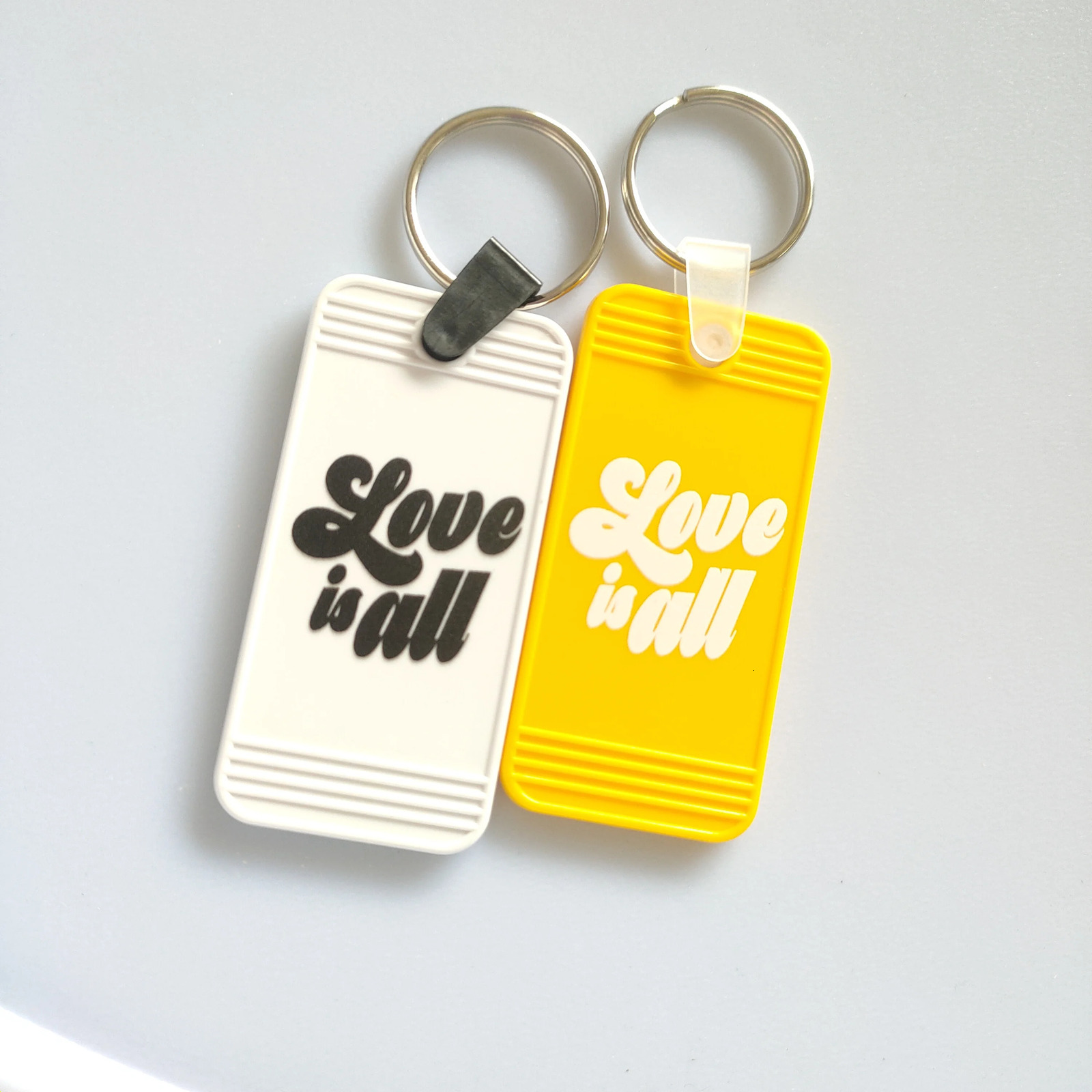 Key Rings Daqido Promotional Custom stamping Blank el Keychain a variety of color Motel Label Holder Acrylic Chain 231206