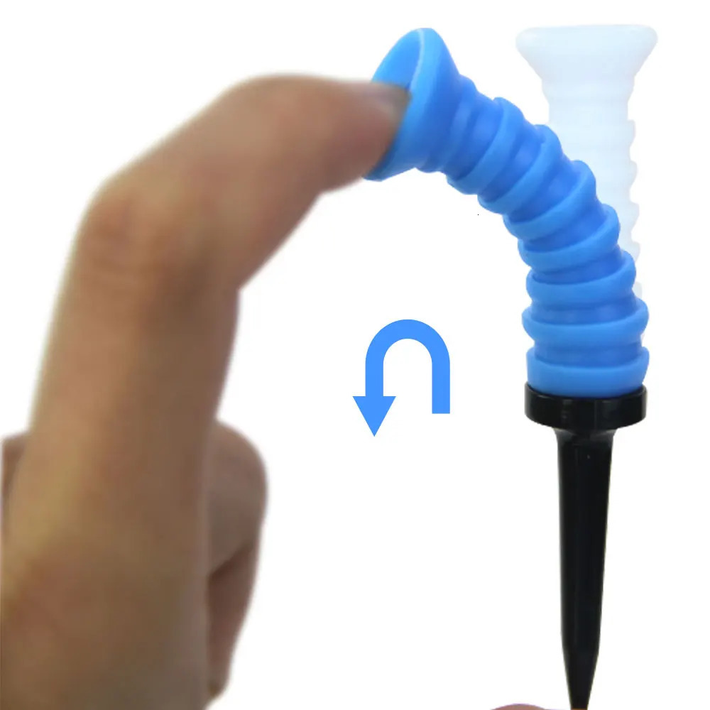 Golf Tees 5Pcs/Pack Elastic Rubber Golf Tees Plastic Holder 8M Supplies For Driver Durable Accessories 231204