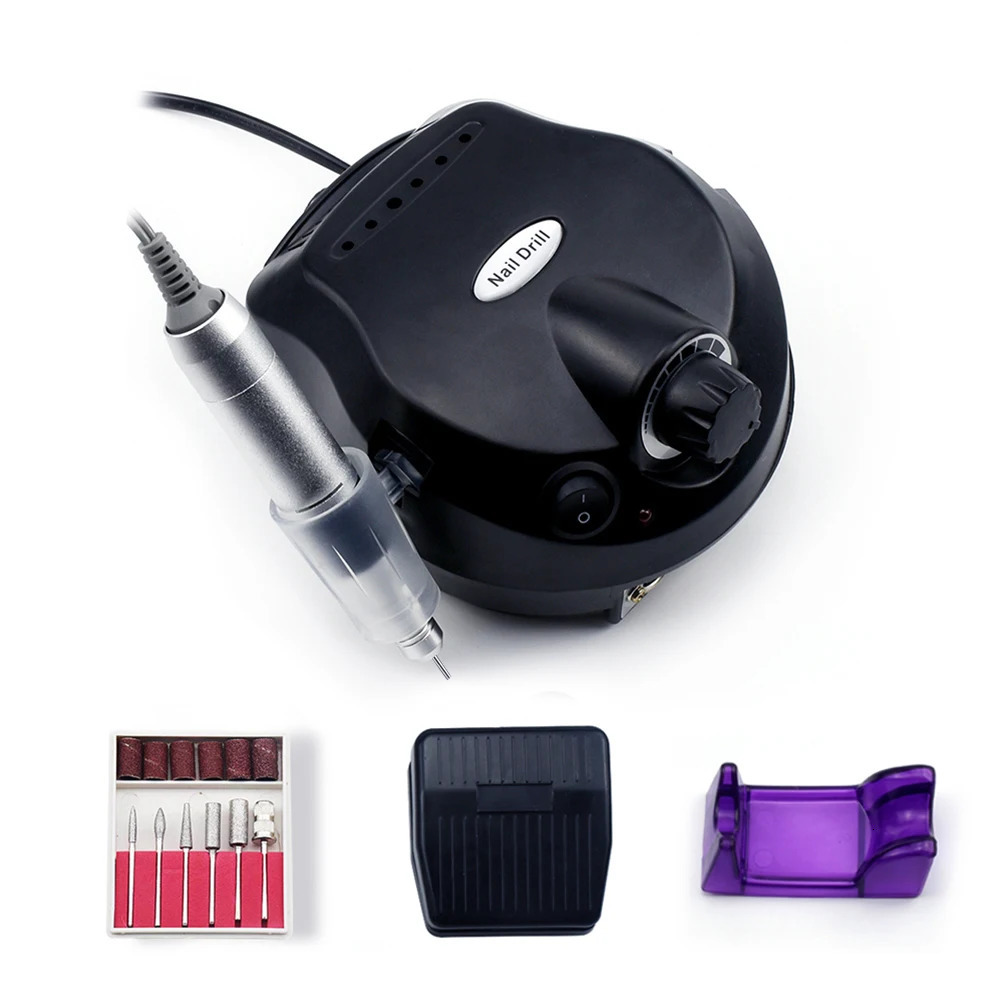Nail Art Equipment 3500020000 RPM Electric Nail Drill Machine Mill Cutter Sets For Manicure Nail Tips Manicure Electric Nail Pedicure File 231207