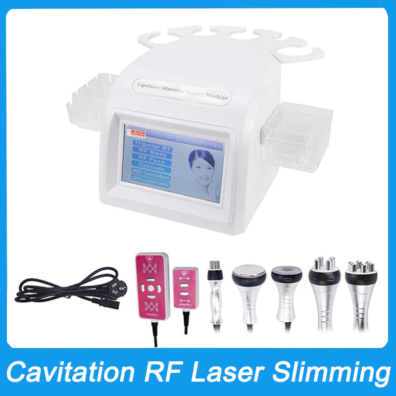 6in1 Lipo Laser 40K Ultrasonic Cavitation Weight Reduce Fat Loss Slimming Body Shaping Radiofrequency Firming Skin Tightening Vacuum Health Care Beaut