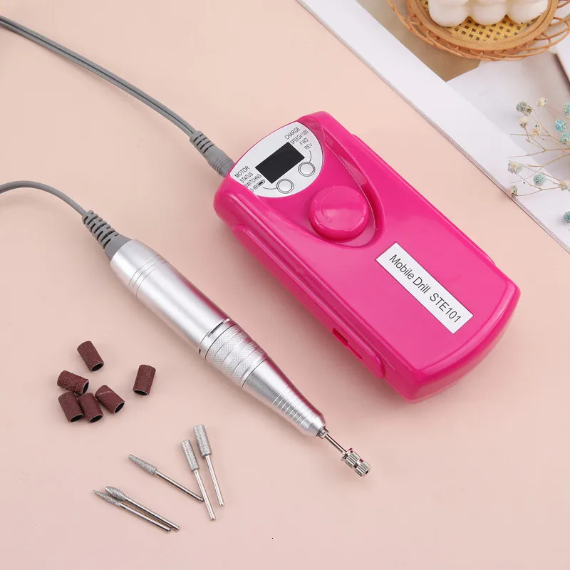 Nail Art Equipment 35000RPM Nail Drill Machine Electric Nail Sander Cordless Rechargable Manicure Machine Milling Cutter Nail Machine 231207
