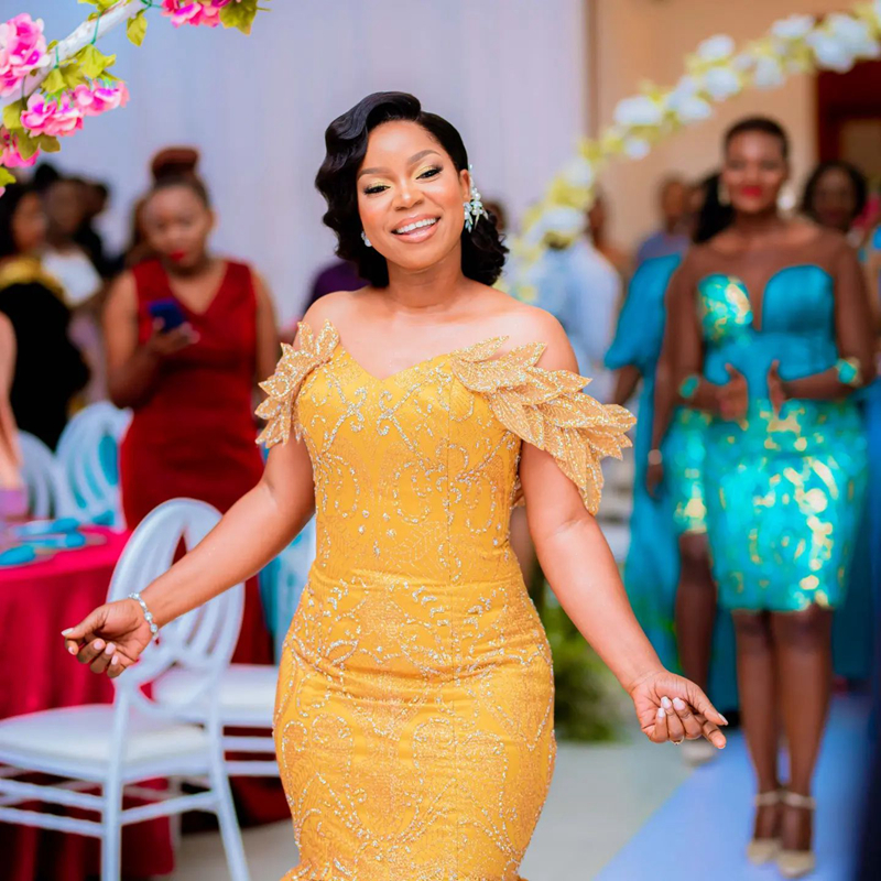 2023 Aso Ebi Promdress Yellow Mermaid Off Shoulder Lace Applique Beaded Evening Dress Vestidos De Gala Second Reception Prom Gowns Birthday Party Afri