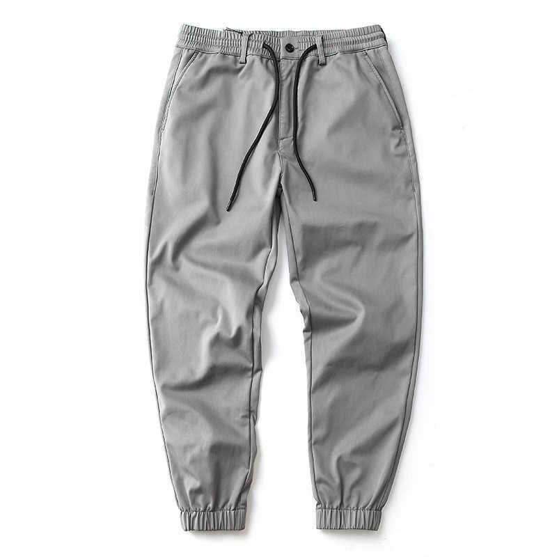 Fleece-lined winter casual men's ankle pants Q231207