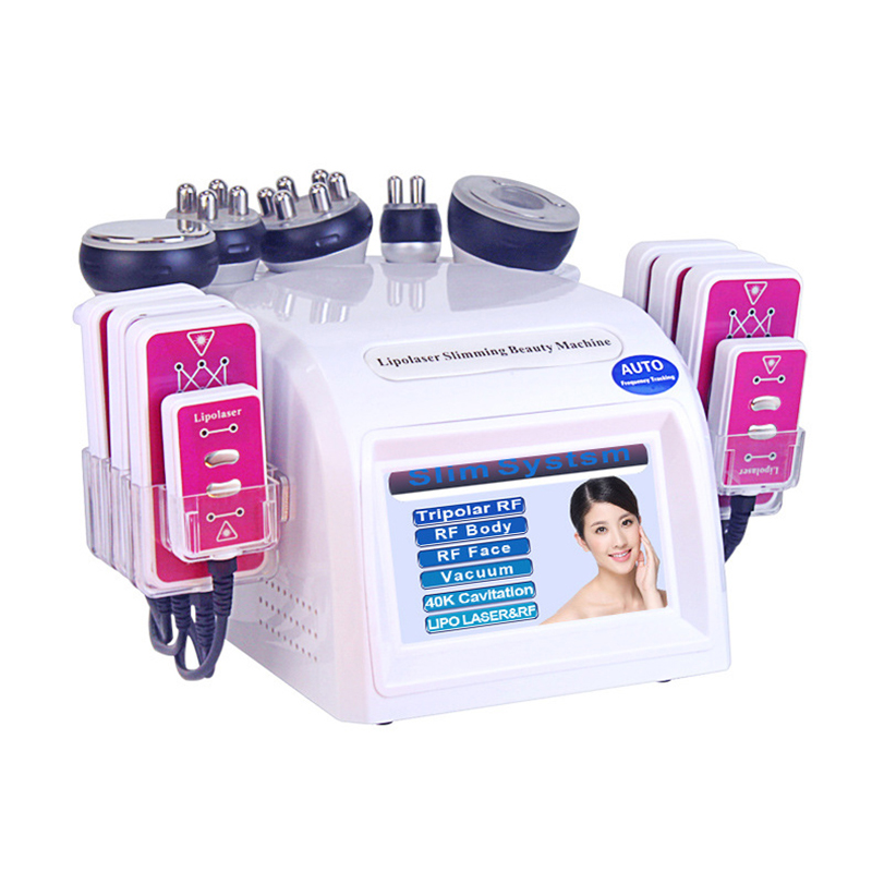 Good Effective strong 40K cavitation body slimming machine 6in1 ultrasonic laser lipo radio frequency RF skin tightening body contouring Sculpting Fac