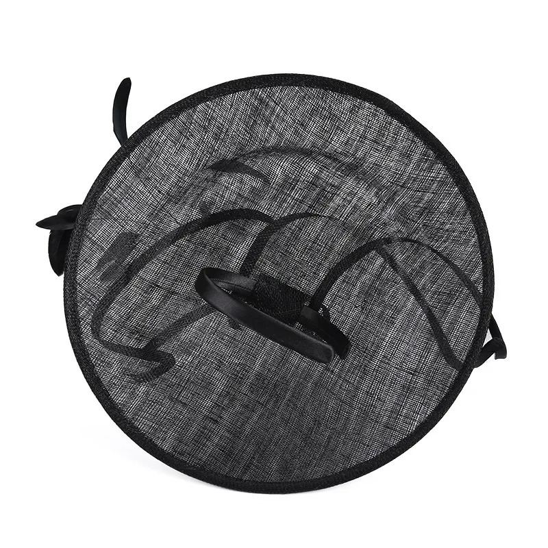 Headwear Hair Accessories Ladies Fascinators Millinery Hat Party Wedding Sinamay Wide Brim Fedora Headpiece y231207