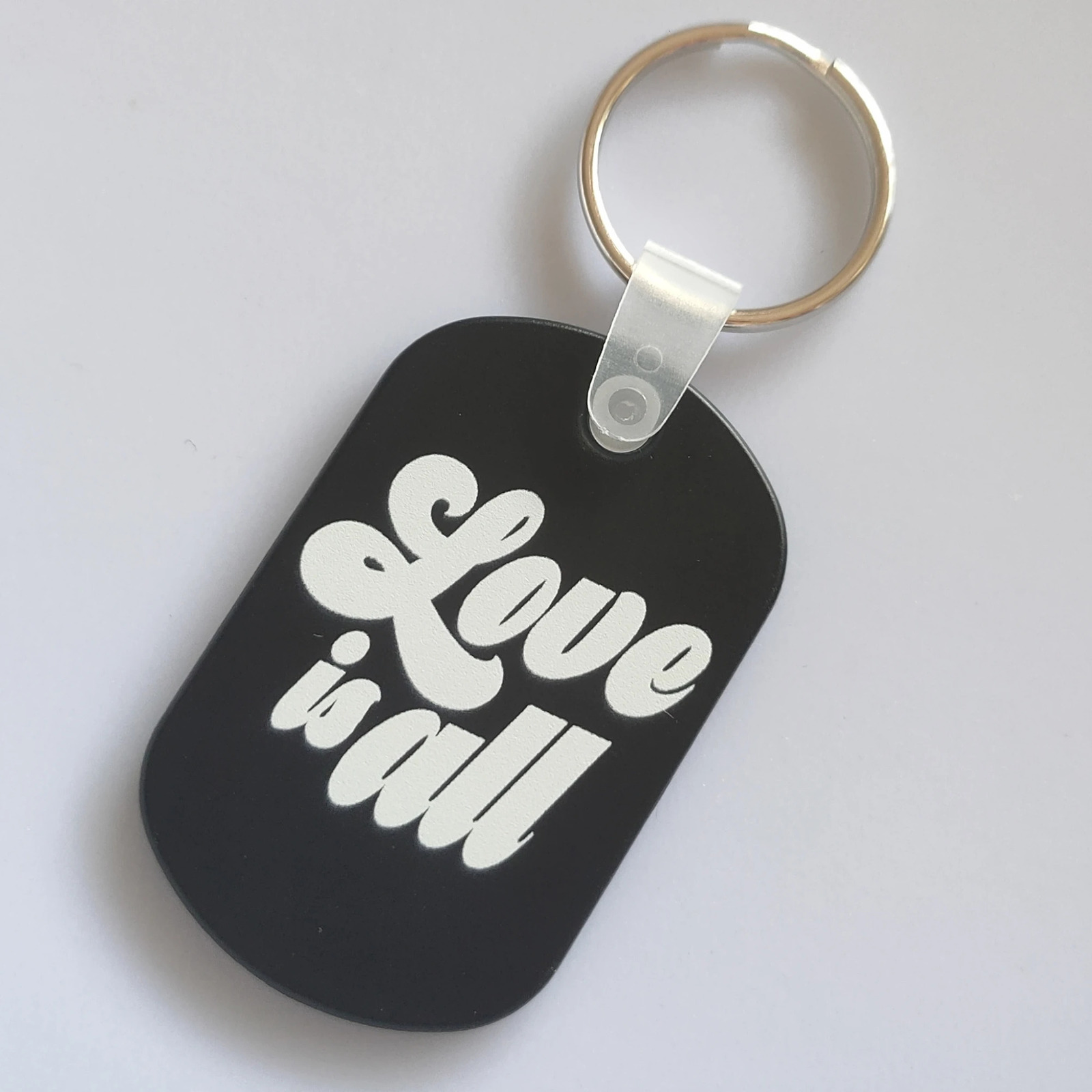 Key Rings Daqido Promotional Custom stamping Blank el Keychain a variety of color Motel Label Holder Acrylic Chain 231206