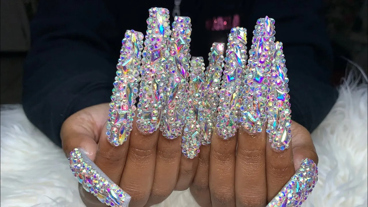 Nail Art Decorations SS3ss16 1440pcs Clear Crystal AB gold 3D Non Fix FlatBack Nail Art Diamond Decorations Shoes Dancing Rhinestone Decoration 231207