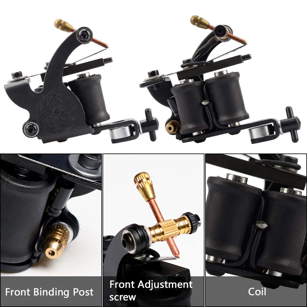 Tattoo Guns Kits Phoenixy Tattoo Machine Gun Kit Power Supply 20 Color Inks Permanent Pigment Needles Complete Tattoo Body Art Tools Starter Set 23120