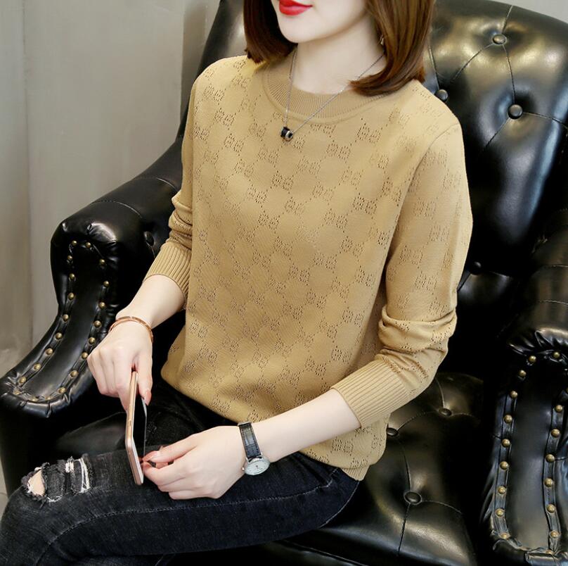 Women's Sweaters 2023 Autumn New Round Neck Sweater Women's Loose Knitted Bottom Sweater Sweater Coat Women's