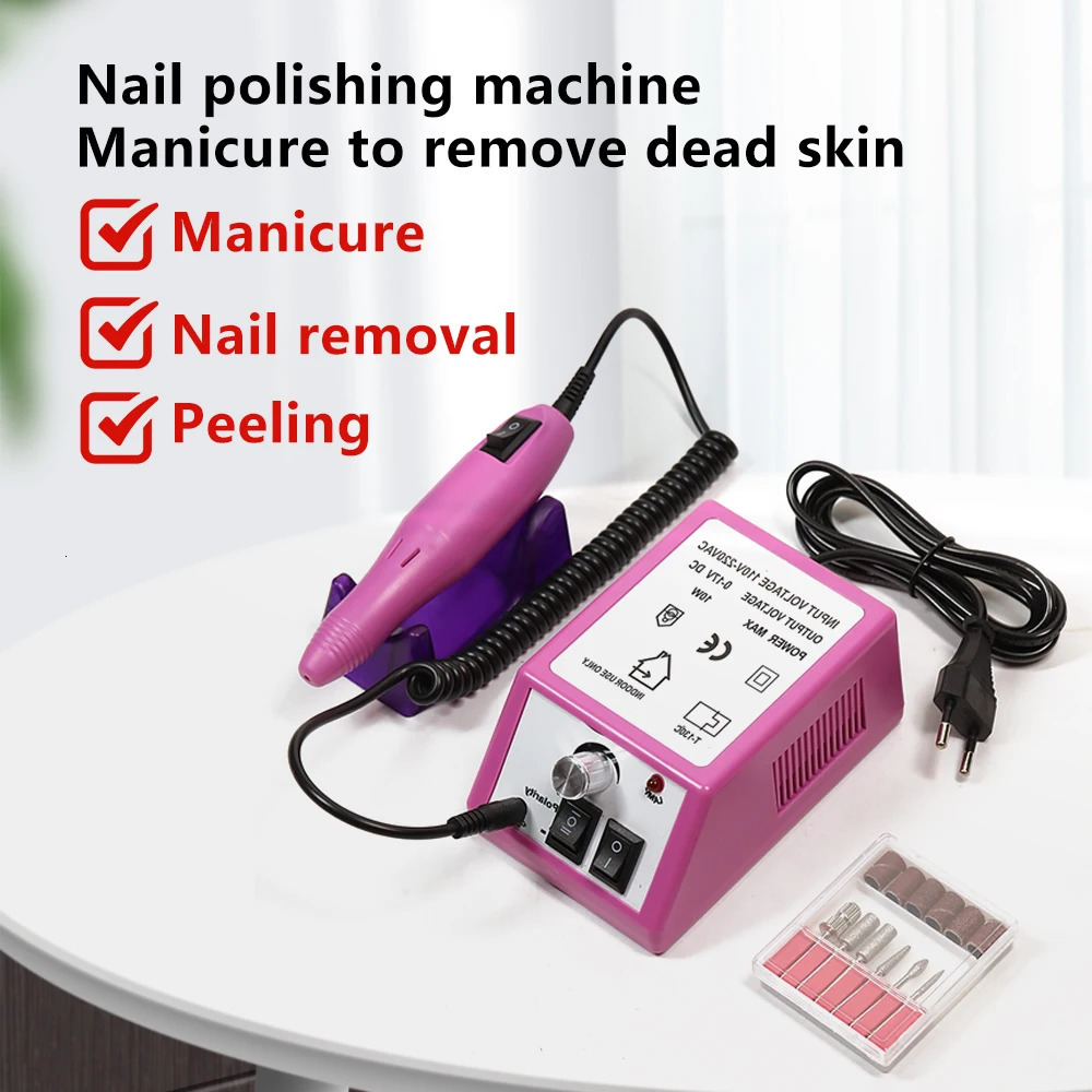Nail Art Equipment LINMANDA Professional Manicure Drill Machine Set Nail Files Drill Bits Gel Polish Remover Tools Low Noise Cutters Nail File Kit 231
