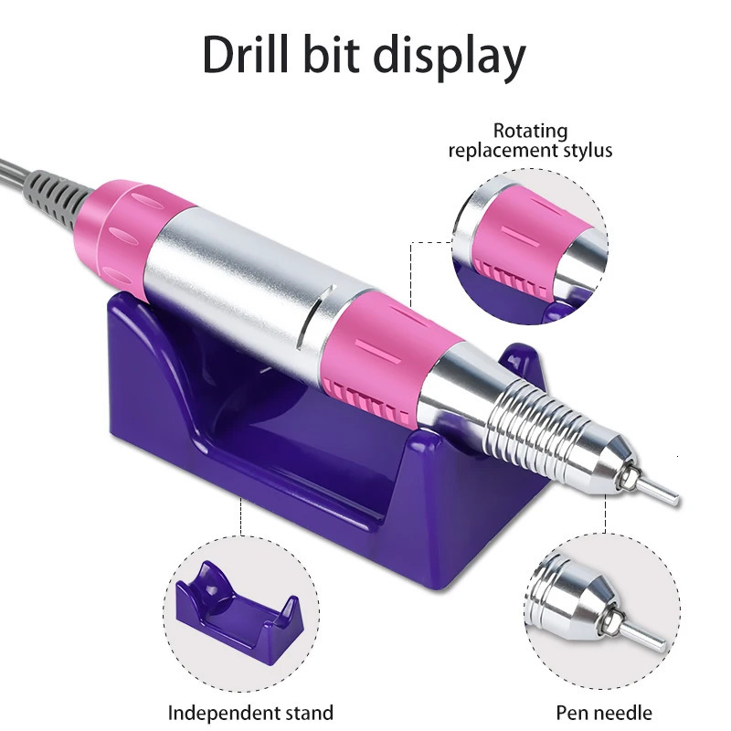 Nail Art Equipment 3500020000 RPM Electric Nail Drill Manicure Machine Apparatus for Manicure Pedicure Nail File Tools Drill Bits Tools Kits 231207