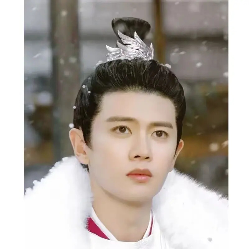 Headwear Hair Accessories Men's Hanfu Crown Chinese Vintage Metal Hairpin Tiara Men's Jewelry Headdress Strand 231207