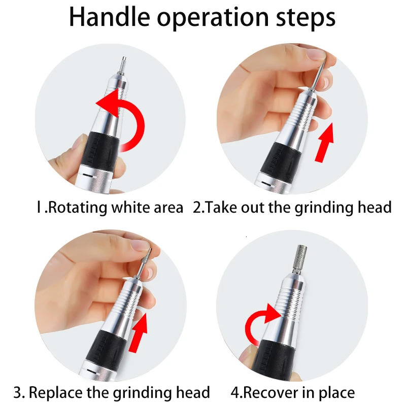 Nail Art Equipment Electric Nail Drill Machine Set Professional Milling Cutter for Manicure Nail Files Drill Bits Gel Polish Remover Tools 231207