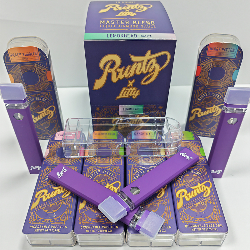 new runtz x litty dabwoods disposable vape pen empty runty e cigarette 1ml disposables vapes e cig cartridge ceramic coil with pakaging 280mah rechargeable battery