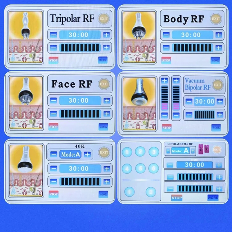 6in1 Lipo Laser 40K Ultrasonic Cavitation Weight Reduce Fat Loss Slimming Body Shaping Radiofrequency Firming Skin Tightening Vacuum Health Care Beaut