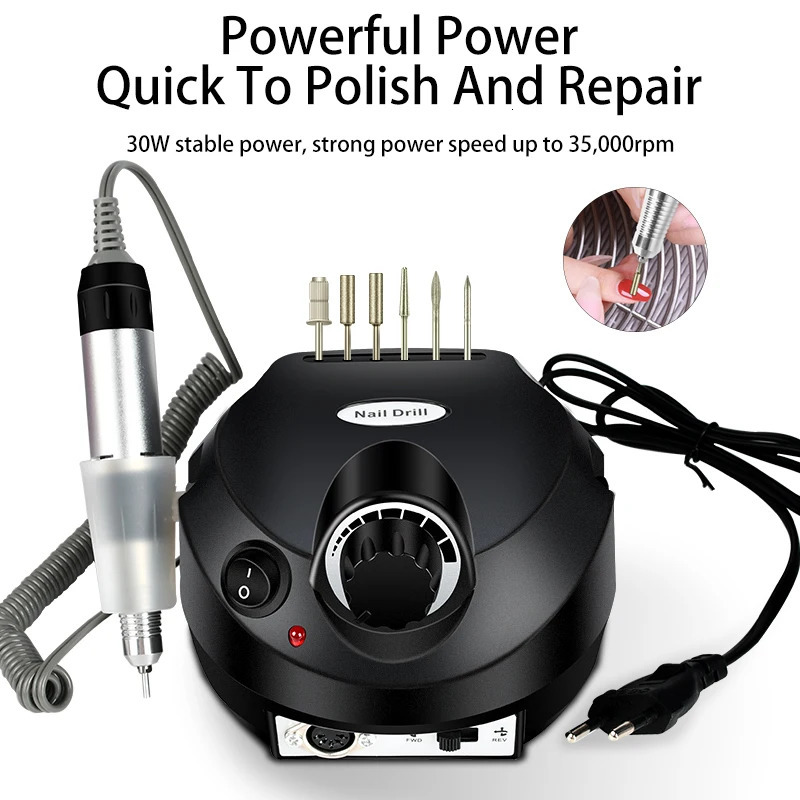 Nail Art Equipment 3500020000 RPM Electric Nail Drill Manicure Machine Apparatus for Manicure Pedicure Nail File Tools Drill Bits Tools Kits 231207